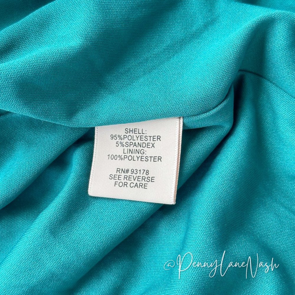 NWT Philosophy One Shoulder Embellished Dress Teal - Picture 7 of 11